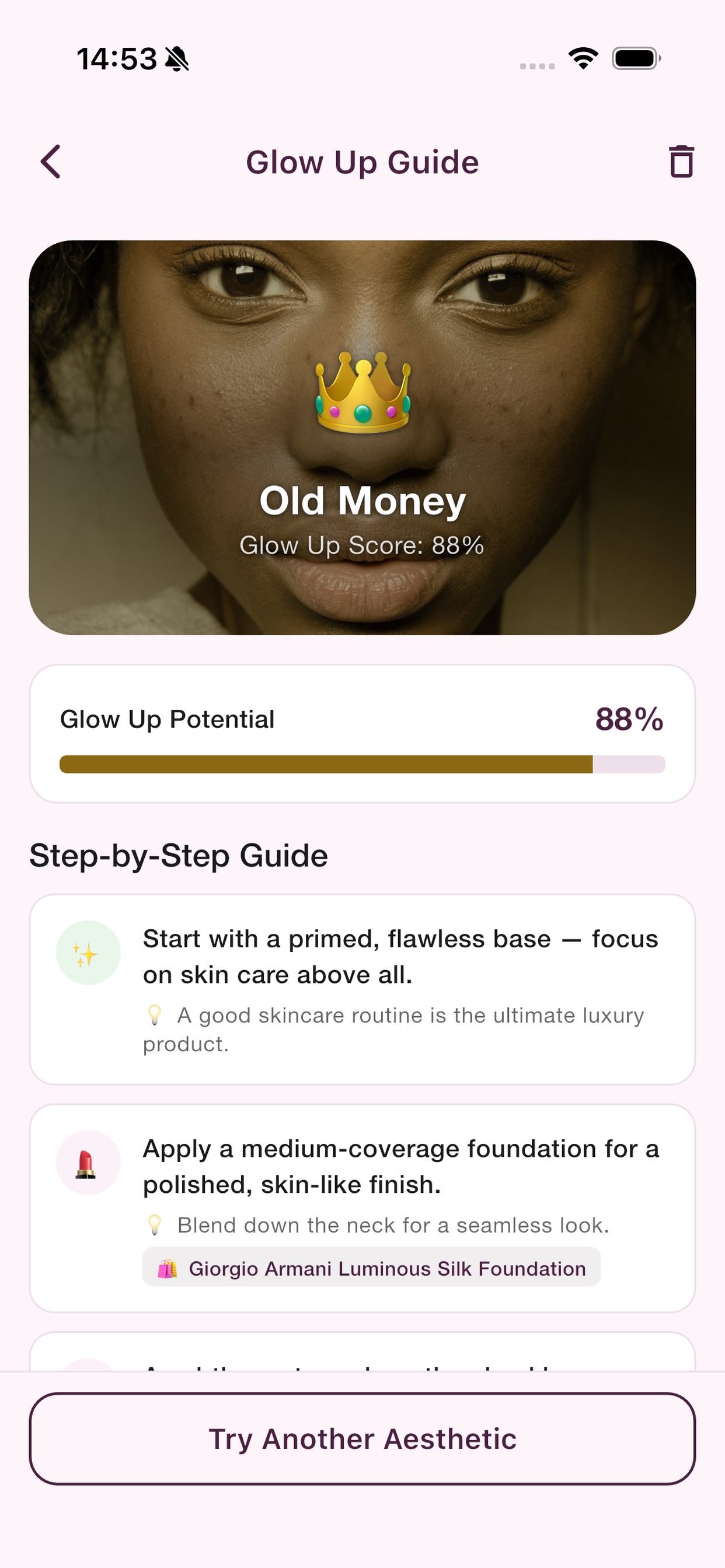 Perlessa glow-up guide screenshot